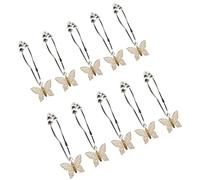 Colorful Acrylic Butterfly Shower Curtain Hooks 10Pcs Rustproof Smooth Gliding Metal Rings For Elegant Bathroom Decors Shower Accessories