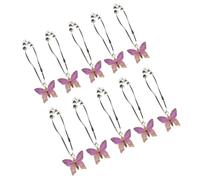 Colorful Acrylic Butterfly Shower Curtain Hooks 10Pcs Rustproof Smooth Gliding Metal Rings For Elegant Bathroom Decors Elegant Bathroom Decors