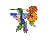 Colorful Acrylic Hanging Hummingbird Art Indoor And Outdoor Decorative Piece Shatter Resistant Bird Hanging Ornament Hummingbird Acrylic Decors For Home