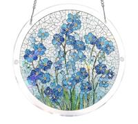 Colorful Acrylic Puzzles, 3d Flower Ornament, Window Suncatcher with Bright Reflection, Holiday Decor with Creative Detail, Home Accessories, Spring Gift for Party Living Room Dormitory Apartment