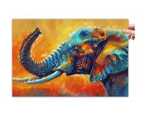 Colorful Aesthetic Abstract Animals Elephant Poster Canvas Art Wall Decor Posters & Prints Paintings for Bedroom Living Room Decor for Mens Women Framed Unframed 12x18inch(30x45cm)