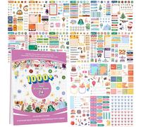 Colorful Aesthetic Planner Stickers, 24 Sheets 1000pcs to-do List Stickers for Adults Planner, Journal Stickers, Planner Accessories for Women, Daily Planners Stickers (Pink)