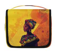 Colorful Africa Woman Travel Toiletry Bag for Women Men Girls Boys Kids Makeup Cosmetic Bag Hanging Wash Bag Toiletries Organizer Shower Bag