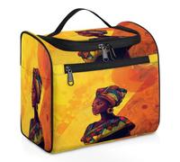 Colorful Africa Woman Travel Toiletry Bag for Women Men Kids Girls Boys 11.2 L Big Cosmetic Makeup Bag Hanging Wash Pouch Bag Toiletries Organizer Shower Bag