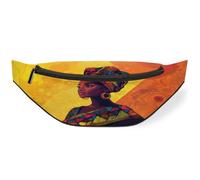 Colorful Africa Woman Waist Bag Pack for Women Men Kids Girls Boys Fanny Pack Bumbags Pouch Purses Belt Bag for Travel Sport Running