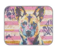 Colorful African Wild Dog Gold Striped Summer Cooling pad for Dogs Large Self Cooling Outdoor Dog Bed for Pets Sleeping cat Accessories Mantas frías para Perros S