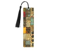 Colorful African Women Bookmark Egyptian Ethnic Wooden Bookmark with Tassel Book Mark for Women Men Reading Page Markers Gifts for Book Lovers