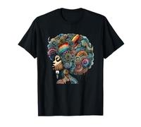Colorful Afro Hair Art Spirals Whirls T-Shirt