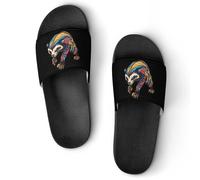 Colorful Aggressive Badger Slide Sandals Shower Shoes | Non Slip Summer House Slippers Beach Vacation Sandals for Men Women