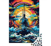 Colorful Aircraft Carrier Ship Jigsaw Puzzle-500 Pieces Jigsaw Puzzle Jigsaw Puzzle Great Gifts for Adults& Age 18 Years Up 500pcs (52x38cm)