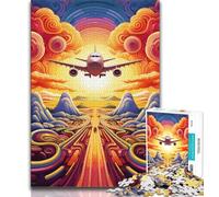 Colorful Airplane 1000 Piece Jigsaw Puzzles for Adults,Family Game Stress Reliever Difficult Challenge Artists Collection,Fine Art 38x26cm