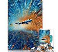 Colorful Airplane Adult Jigsaw Puzzles 1000 Pieces,Staycation Kill Time Every Piece Is Unique - Challenging Family Fun Game 38x26cm