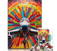 Colorful Airplane Jigsaw Puzzles for Adults 1000 Piece,Challenging Game Toys Every Piece Is Unique - Challenging Family Fun Game 50x75cm