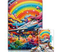 Colorful Airplane Puzzles 1000 Pieces for Teenagers,Help The Brain Exercise Addictive Toys to Cultivate Patience Great Gift (38x26cm)