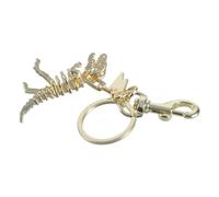 Colorful Alloy Dinosaur Bone Keyring Eye Catching Metal Keychain Accessory Fashionable Bag Charm Ornament for Students