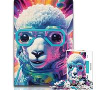 Colorful Alpacas 1000 Piece Jigsaw Puzzle for Adults And Teenagers,Educational Games Wall Decoration Unique Birthday And Xmas Gifts (38x26cm)