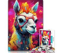 Colorful Alpacas 1000 Pieces Jigsaw Puzzle for Adults& Teens,Toys Educational Games Stress Relieving Great Gifts And Toys 50x75cm