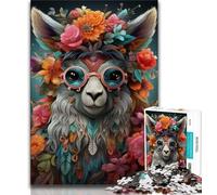Colorful Alpacas 1000 Pieces Jigsaw Puzzles For Teens And Adults,Help The Brain Exercise Addictive Toys to Cultivate Patience Suitable for Couples 50x75cm