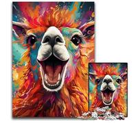 Colorful Alpacas Jigsaw Puzzle 1000 Pieces Impossible Jigsaw Puzzles for Adults Colorful Home Decor & Interactive Family Game, 26X38CM/10.23x14.96inch