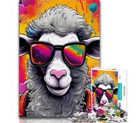 Colorful Alpacas Jigsaw Puzzles for Adults 1000 Jigsaws,Challenging To Complete But Fun And Humorous Unique Home Decor And Gifts (50x75cm)