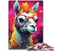 Colorful Alpacas Jigsaw Puzzles for Adults Teenagers Jigsaws Puzzle,Challenging To Complete But Fun And Humorous Birthday Present,Gifts,Wall Art (38x26cm)