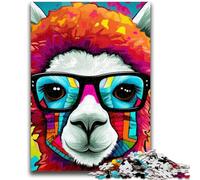 Colorful Alpacas Jigsaw Puzzles for Adults Teenagers Jigsaws Puzzle,for Educational Game Challenge Toy Unique Home Decor And Gifts (50x75cm)