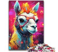 Colorful Alpacas Jigsaw Puzzles for Adults Teenagers Jigsaws Puzzle,Help The Brain Exercise Addictive Toys to Cultivate Patience A Work of Art (70X100cm)