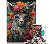Colorful Alpacas Jigsaw Puzzles for Teenagers 1000 Pieces,Educational Games Home Decoration Deal As Gifts for The Whole Family 38x26cm