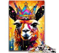 Colorful Alpacas Jigsaws Puzzles 1000 Pieces for Adults Gifts,Brain Intelligence Challenge Addictive Toys for Home Decoration (50x75cm)