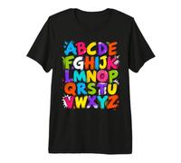 Colorful Alphabet ABC Teacher Classroom Letters Premium T-Shirt