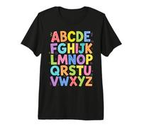 Colorful Alphabet ABC Teacher Classroom Letters Premium T-Shirt