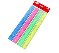 Colorful Alphabet Ruler Set ? 30cm Transparent Plastic Rulers, 4 Pack, Fun Learning Tool for Kids, Solve Boring Measurement Woes, Ideal for School & Art Projects (Yellow, One Size)