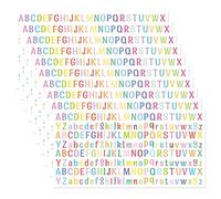 Colorful Alphabet Stickers 0.5 Inch, 10 Sheets A-Z Multicolour Vinyl Letter Decals Uppercase Lowercase for DIY Labelling Journals Envelopes School Projects Scrapbooks Planners Kids Craft Supplies