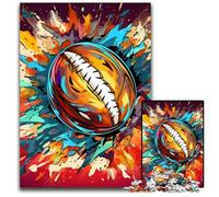 Colorful American Football 1000-Piece Jigsaw Puzzle Impossible Jigsaw Puzzles for Adults for Birthdays And Holidays 26X38CM/10.23x14.96inch