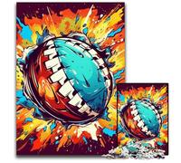 Colorful American Football 1000 Pieces Puzzle Gifts Jigsaw Puzzles for Adults Family Activity, DIY Home Decor, 50x75CM/19.68x29.52inch