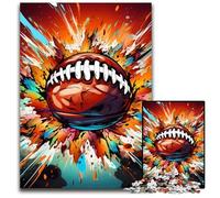 Colorful American Football 1000Pc Adults Jigsaw Puzzle cardboard Jigsaw Perfect Home Or Office Decor, Ideal 26X38CM/10.23x14.96inch