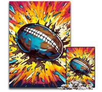 Colorful American Football JigsawPuzzle 1000 Pieces for Adults Puzzles for Adults DIY Home Decor Gift, Brain Teaser Game 50x75CM/19.68x29.52inch