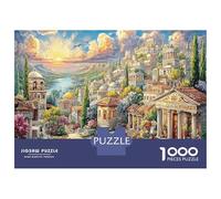 Colorful Ancient Greek City 1000 Pieces Jigsaws for Adults Classical Landscape Impossible Birthday Gifts for Women And Man Art Colorful DIY Craft Unique Gift Idea 52x38cm/1000pcs