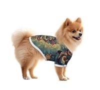 Colorful and Beautiful Faces Mesh Dog Shirt - Lightweight & Breathable, Quick Dry Stretchy Pet T-Shirt Vest for Small Dogs