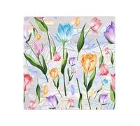 Colorful and creative floral tulip double sided wall sticker, designed for glass and flat wall surfaces in living rooms, bars, and retail areas