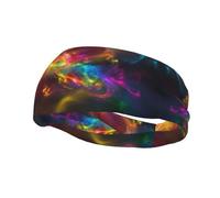 Colorful and Dazzling Light Sweat Band Headband for Men Women - Athletic Stretchable Breathable for Running Gym Tennis Yoga & All Sports
