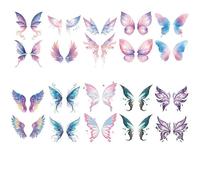 Colorful And Dreamy Butterfly Glitter Temporary Tattoos For Women, Cute And Personalized, Washable Disposable Stickers For Arms And Corners Of The Eyes. 7.5 * 12cm