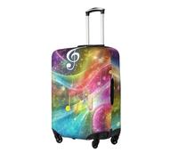 Colorful and Musical Theme Elastic Travel Luggage Cover Suitcase Protector, Print Suitcase Baggage Cover Anti-Scratch