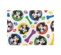 Colorful And Playful Australian Shepherd,500 Pieces Puzzles for Adults-Wooden Jigsaw Puzzle for Adults Elderly