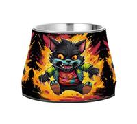 Colorful Angry Cat Non Slip Anti Skid Dog Bowls Stainless Steel Food Water Bowl Stackable Pet Puppy Dishes