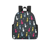 Colorful Animal Cat Kitten Print Backpack Purse 12.40x5.12x14.17inch Running Backpack Multipurpose Casual Backpack Business Travel School,Office