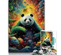 Colorful Animal Panda 1000 Piece Jigsaw Puzzles,Challenging To Complete But Fun And Humorous Birthday Present,Gifts,Wall Art 50x75cm