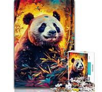 Colorful Animal Panda Adult Jigsaw Puzzles 1000 Pieces,Family Game Stress Reliever Difficult Challenge Artists Collection,Fine Art 50x75cm