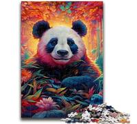Colorful Animal Panda Jigsaw Puzzles 1000 Pieces for Adults Teens,Learning Educational Toy for Is Ideal As A Gift for The Whole Family (50x75cm)