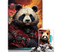 Colorful Animal Panda Jigsaw Puzzles for Teenagers 1000 Jigsaws,Educational Games Wall Decoration Unique Birthday And Xmas Gifts 50x75cm